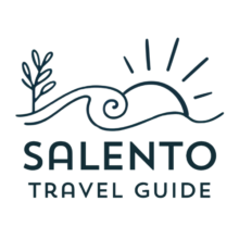 Salento Travel Guide logo with olive tree, ocean wave and sun