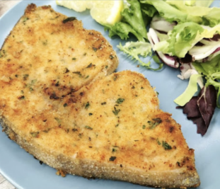 Food in Salento. Sword fish pesce spada alla galliponina